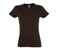 SOLS Womens/Ladies Imperial Heavy Short Sleeve T-Shirt (Chocolate) - Size Small