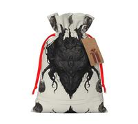 S Christmas Bags â€“ Devil's Flower Print Holiday Drawstring Gift Pouches for Xmas, Birthday, Wedding & Party Favors