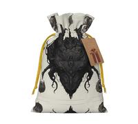 S Christmas Bags â€“ Devil's Flower Print Holiday Drawstring Gift Pouches for Xmas, Birthday, Wedding & Party Favors