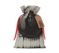 S Christmas Bags â€“ Horrible branches Print Holiday Drawstring Gift Pouches for Xmas, Birthday, Wedding & Party Favors