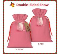 S Christmas Bags – The little mouse who made a mistake Print Holiday Drawstring Gift Pouches for Xmas, Birthday, Wedding & Party Favors