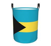 S Circular Hamper Flag of the Bahamas Print for Dirty Clothes