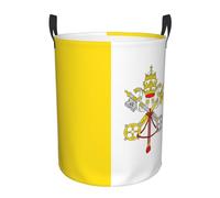 S Circular Hamper Vatican flag Print for Dirty Clothes