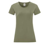 (S, Classic Olive Green) Fruit Of The Loom Womens/Ladies Iconic T-Shirt