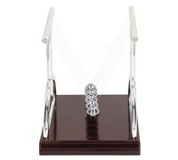 S Cradle 3 5in Physics Desk Toy for Stress | Plastic frame and iron spheres for stable swinging, clear metallic click on impact, compact 3.5-inch footprint fits tight