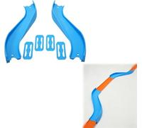 S Curve Track Compatible with Hot Wheels, 2-Pack Banked S Bend Left & Right Racing Track with Connector Clips