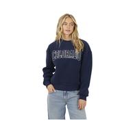 (S, Dark Navy/Black) Brave Soul Womens/Ladies Colorado Borg Extra Long Sweatshirt