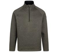 (S, Dark Vine) Trespass Mens Corsham Marl Half Zip Fleece Top