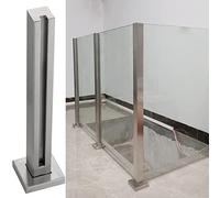 s Deck Railing SystemSilver Square Posts for s Balustrade Mid Corner & End Post Indoor/Outdoor Patio Banister Floor Mount &