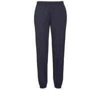 Elasticated Cuff Jog Pants / Jogging Bottoms Fruit Of The Loom Mid Navy S