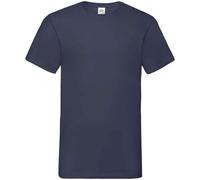 (S, Deep Navy) Fruit of the Loom Mens Value V Neck T-Shirt