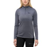 (S, Dolphin) Jack Wolfskin Womens Sky Thermal Half Zip Baselayer Fleece Top