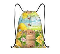 S Drawstring Easter Bunny Spring Butterfly Print Bags Backpack Lightweight | Gym Traveling Tote Sport Storage Beach Swimming Shopping Yoga String Trip Sack Dance Travel