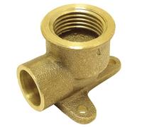 S.E 185 Elbow with Soldering Plate-Female Brass ø15mm Circuits 1/2", Black/White