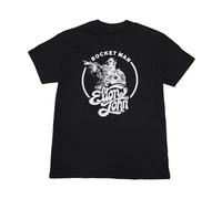 (S) Elton John T Shirt Elton John Rocket Man Circle T-Shirt