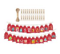 s Empty ,Christmas Decoration 24 Days Fillable | Filling Candy With Numbers - For Sweet Chocolate Snacks Family Friends