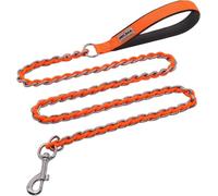 S-ETOVUS-Chain Dog Leash, Bite-Proof Metal Leash, with Padded Handle | Three Sizes 7.25FT/5.2FT/4FT, Woven From Nylon Rope And Chain, Durable And Bite-Resistant, Comfortable With Padded Handles.