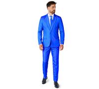 (S (EU 44-46)) Mr. Solid blue men's suit by Suitmeister