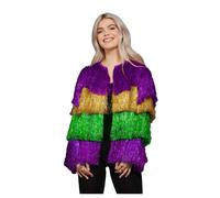 Smiffys Fever Tinsel Mardi Gras Jacket, Fever Fancy Dress, Fever Dress Up Accessories, World Book Day
