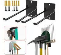 S.Fine 2-Pack Heavy Duty Garage Hooks 30cm, 12" Wall Mount Storage Hooks for Chairs, Beach Chairs, Strollers, Ladders, Garden Tools, Hoses - Garage Organizer Solution