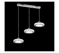 s Fixture Chandelier Crystal Pendant Lights Hanging Lamp Compatible with Dining Room Kitchen Island Pendant Lights Home Decor 3 Heads Round Base Cold,Hanging Light(Cold,3 Heads Long Base)