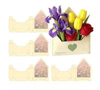s Florist Bouquets Envelope - 5 Pieces Folding Wallet Bag - Floral Arrangement Wrap - For Marriage Proposal Wedding Valentine's Birthday Mother's Day