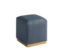 s Foot Stool Shoe Change Stool Square Footstool Leather Foot stools Rest Stool s for The Bedroom s for Living Room, blue-32x32x35cm