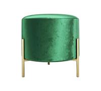s Foot Stool Velvet Footstool Round Foot Stools Shoe Change Stool Vanity Stools s for Living Room s for The Bedroom, Diamond green-40x43cm