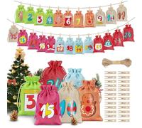 s For Advent Calendar,Reusable Refillable Christmas 24 Days | Filling Candy With Numbers - For Adults Family Friends Candy Chocolate Birthday Toys