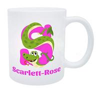 S for Scarlett-Rose, S for Snake Themed Girls Personalised Plastic Unbreakable Kids Cup/Mug, Baby/Toddler Cup