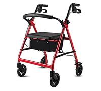 s for Seniors, Easy Folding Senior with Padded Backrest and Soft Seat, Aluminum e, Rehabilitation Help Shopping Cart, Mobility Walking Aid for Adult Elderly (Red) Decoration