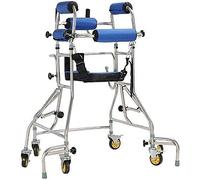 s for The Elderly for Seniors Rollator Standing Walk Stand/Walk Aid/Stand e with Seat Wheel Rehabilitation Device Folding Height Adjustable Lower Limb Disabled Skid Stand M