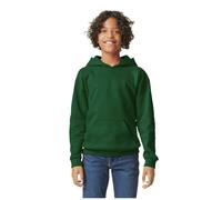 (S, Forest Green) Gildan Childrens/Kids Softstyle Plain Fleece Midweight Hoodie