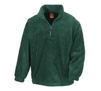 (S, Forest Green) Result Unlined Active 1/4 Zip Anti-Pilling Fleece Top