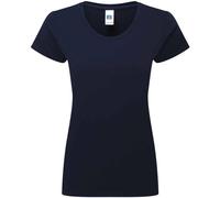 (S, French Navy) Russell Womens/Ladies Authentic Ringspun Cotton Classic T-Shirt
