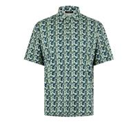 (S, Frosty Green) Farah Mens Trawick Geometric Polo Shirt