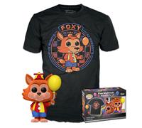 (S) Funko Set Figure POP & Tee Five Nights At Freddys Ballon Foxy Exclusive