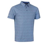 (S, Galaxy Blue) Callaway Golf Mens 2024 Polaroid Confetti SwingTech Stretch Golf Polo Shirt
