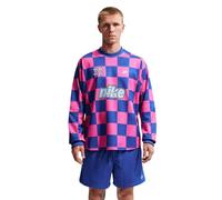 (S, Game Royal/Pink) Nike Mens Checkerboard Long-Sleeved T-Shirt