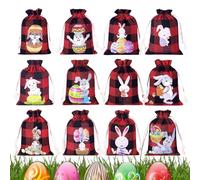 s Gift for Easter | 12 Pieces Adorable Bunny Design | Burlap - For Weddings Guests Partners Work Easter Christmas