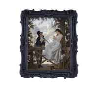 S GMOMENT Antique Picture Frames 8x10 Vintage Victorian Ornate Picture Frames with Front Glass Wall Mount and Tabletop Gothic Home Decor Retro Gallery Wall Art,1 Pack,Black