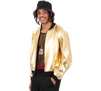 (S, Gold) Smiffys Unisex Adult Metallic Costume Jacket