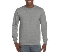 (S, Graphite Heather) Gildan Mens Long Sleeve Hammer Shirt