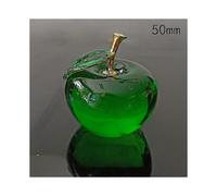 (S, Green) 50/60mm Glaze K9 Crystal Apple Crafts Glass Paperweight Home Desktop Decor