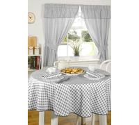 S Green Molly Gingham Check Tablecloth - Grey - 52 X 52"