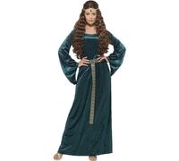 (S, Green) Smiffys Womens/Ladies Medieval Maid Costume