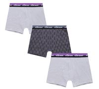 Ellesse Mens Muxel788 Boxer Shorts (Pack of 3) - Grey/Black/Purple - S - Grey/Black/Purple - 95% Cotton/5% Elastane
