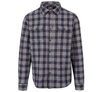 (S, Grey/Blue) Trespass Mens Portlaw Checked Long-Sleeved Shirt