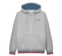 (S, Grey/Dark Blue/Red) Lambretta Mens Full Zip Hoodie