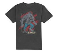 (S, Grey) DC Comics Unisex Adult King Shark Cotton T-Shirt
